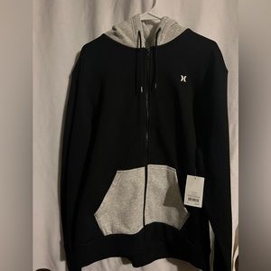 NWT MENS HURLEY FULL ZIP HOODED FLEECE JACKET